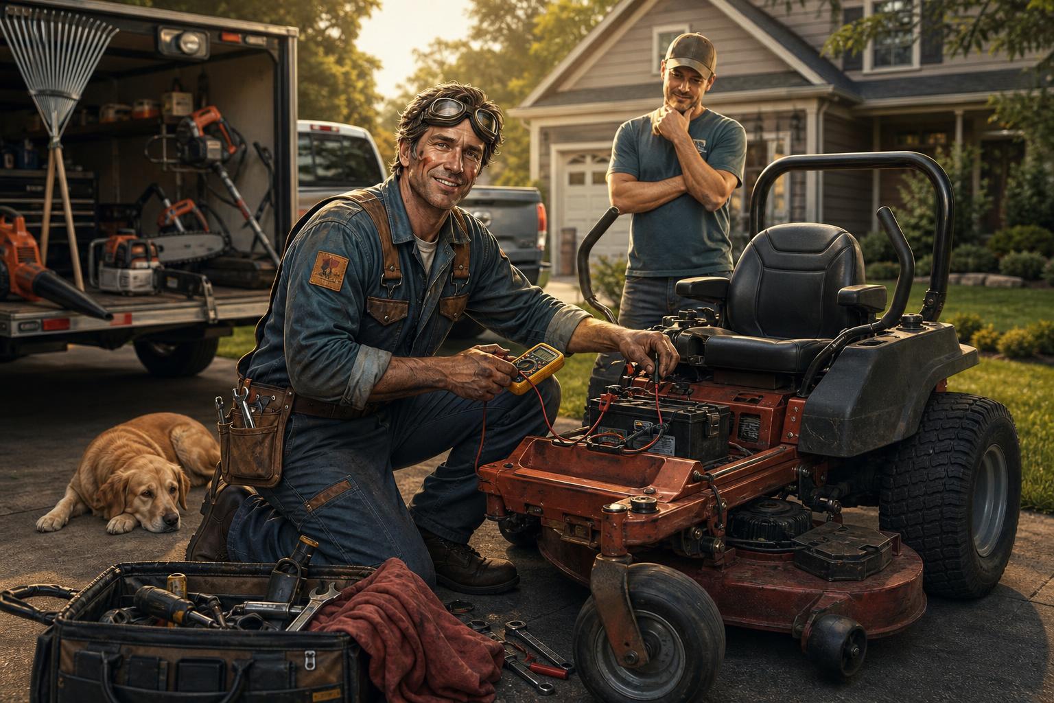 After the neighbor borrowed the ZTR: clicking starter and a ground nobody had checked