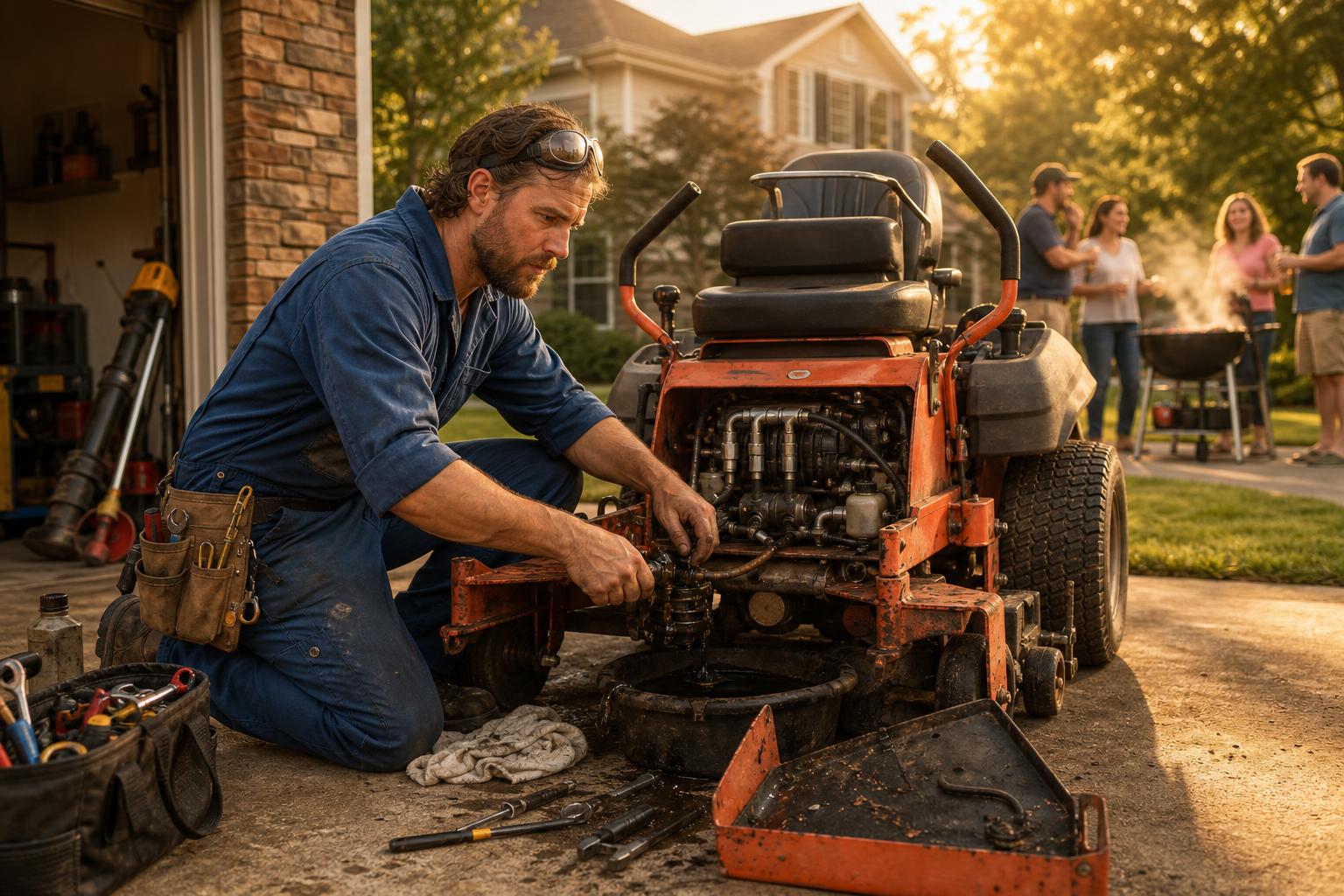 Saturday before the cookout: hydro oil ignored until turns went mushy