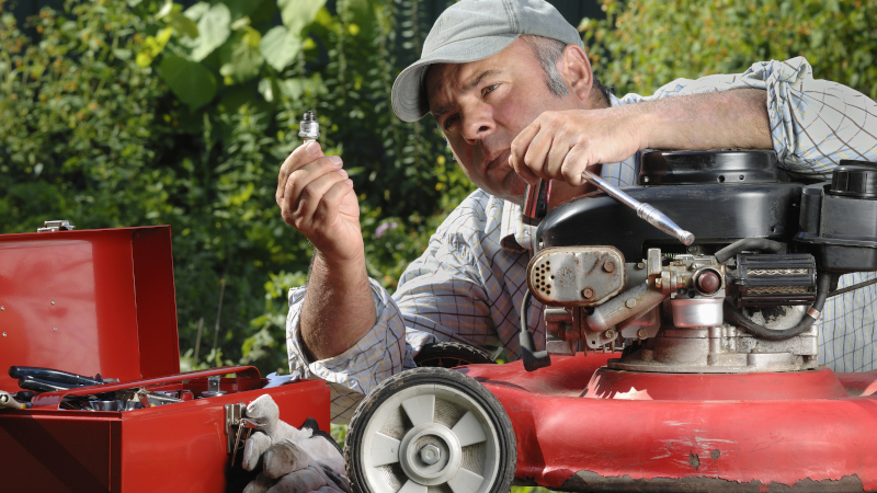 Lawn mower maintenance and tune-up